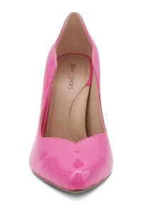 Sexyshoes Signature V Shaped Topline Cute Scalloped Detailed Pump in Fuchsia Patent
