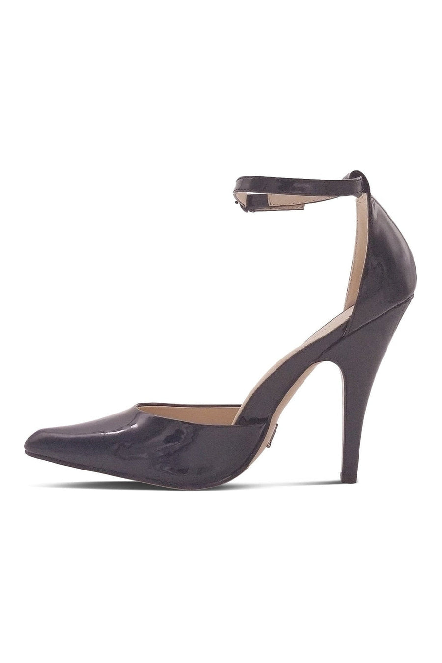 Sexyshoes Signature Ankle Strap D'Orsay Classic Pump in Black Patent