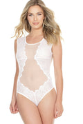 Snap Crotch Lace Panel Bodysuit