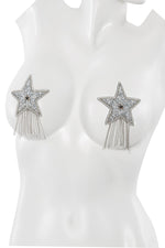 Sparkle Flat Pasties With Chain Tassels