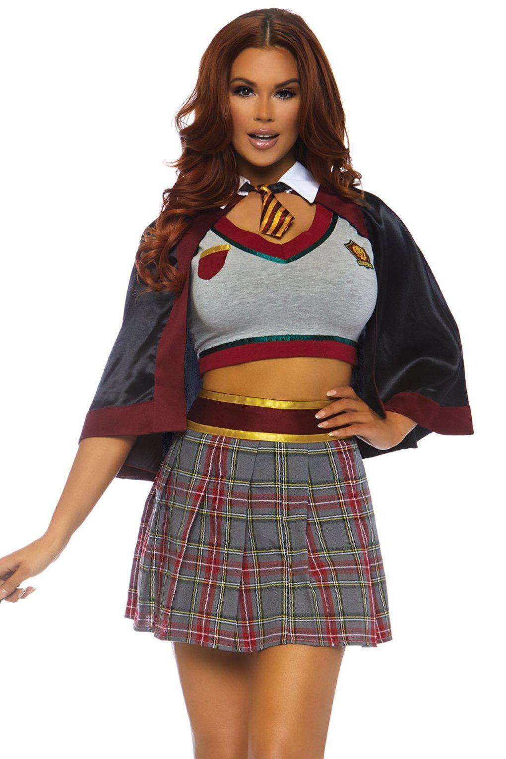 Spellbinding School Girl Costume-School Girl Costumes-Leg Avenue-Multi-S-SEXYSHOES.COM