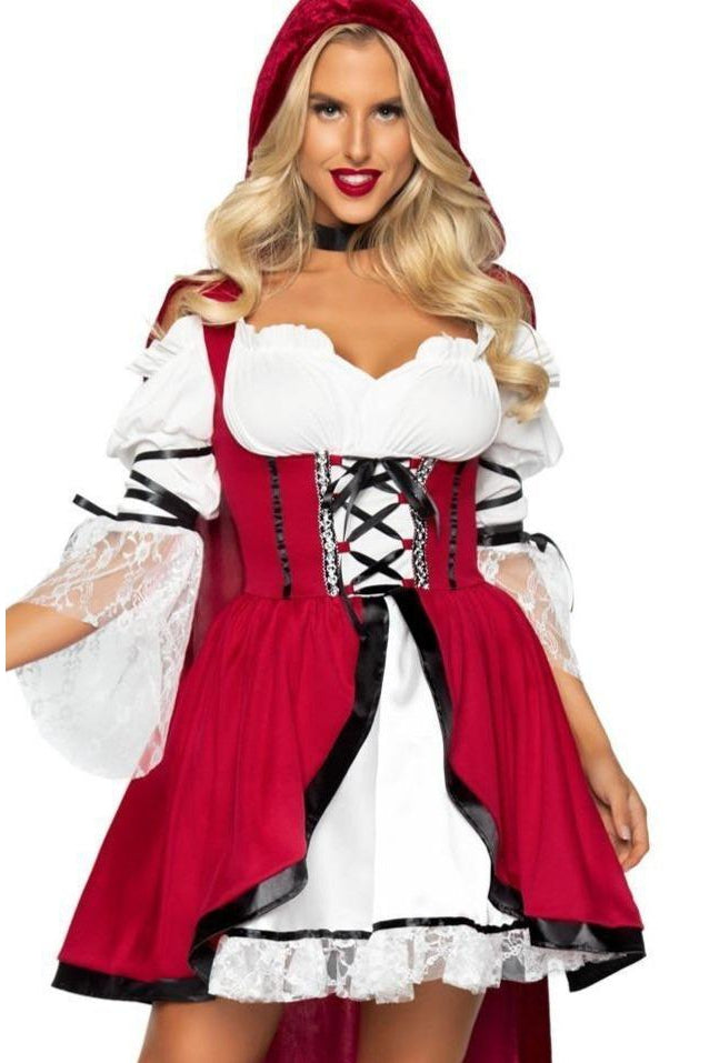 Storybook Red Riding Hood Costume-Fairytale Costumes-Leg Avenue-Red-S/M-SEXYSHOES.COM