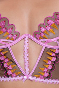 Roma Confidential Strawberry Sherbet 2 Piece Bustier Set in Pink 