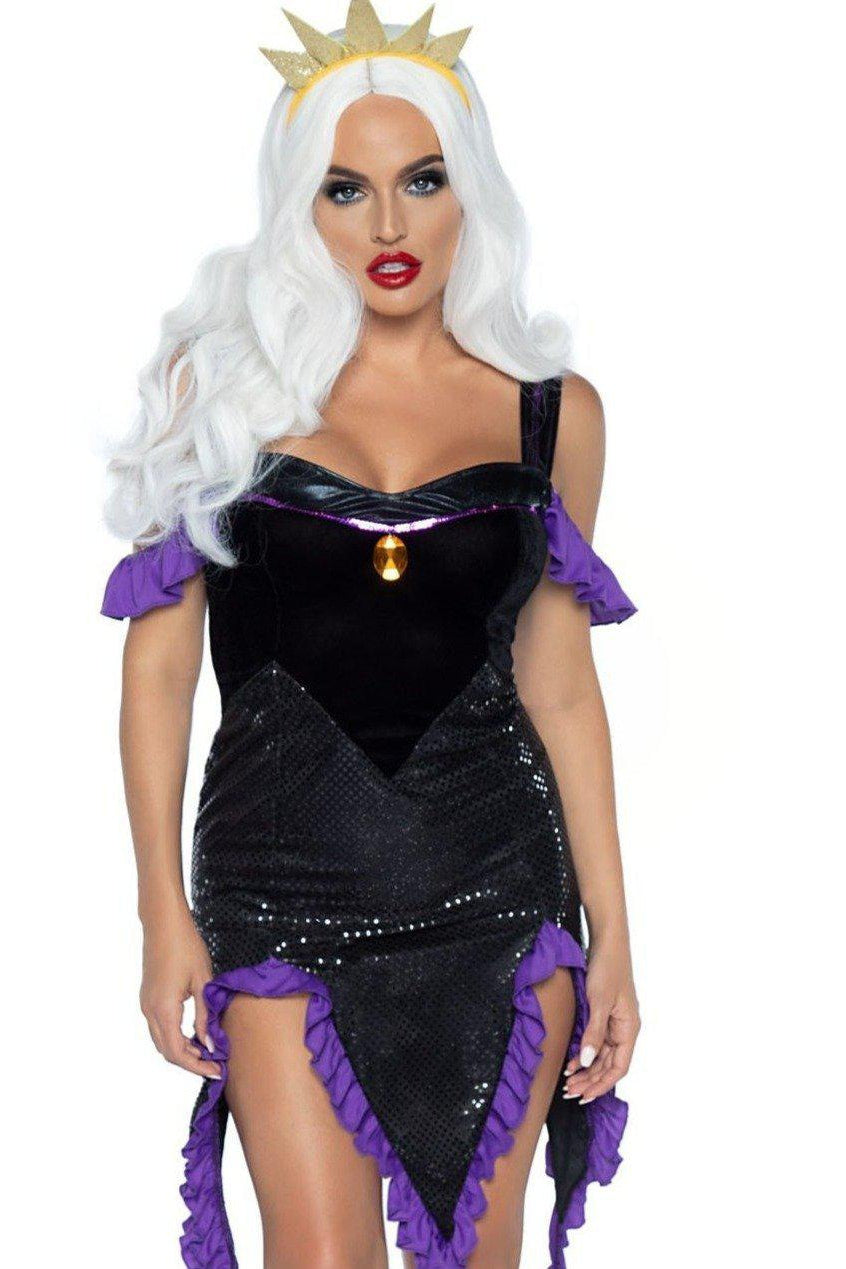 Sultry Sea Witch Costume-Fairytale Costumes-Leg Avenue-Black-S-SEXYSHOES.COM