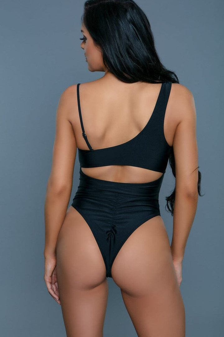 Swimsuit With Metal U-Shaped Front Design-One Piece Swim-SEXYSHOES.COM