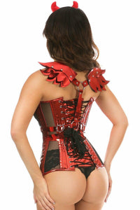 Daisy Corsets Top Drawer 4 PC Sexy Devil Corset Costume in Red 
