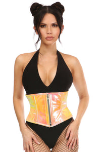 Daisy Corsets Plus Size Steel Boned Mini Cincher in Yellow  from SexyShoes.com