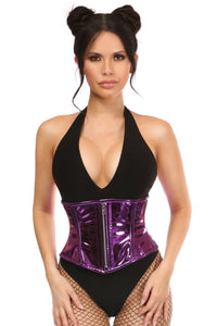 Daisy Corsets Plus Size Steel Boned Mini Cincher in Purple  from SexyShoes.com