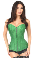 Top Drawer Emerald Green Brocade Steel Boned Corset