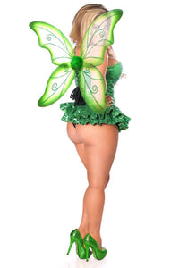 Daisy Corsets Top Drawer Premium Sequin Green Fairy Corset Dress Costume in Green 