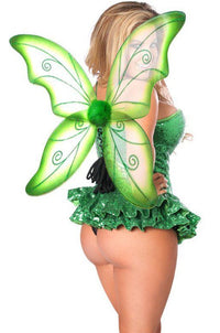 Daisy Corsets Top Drawer Premium Sequin Green Fairy Corset Dress Costume in Green 