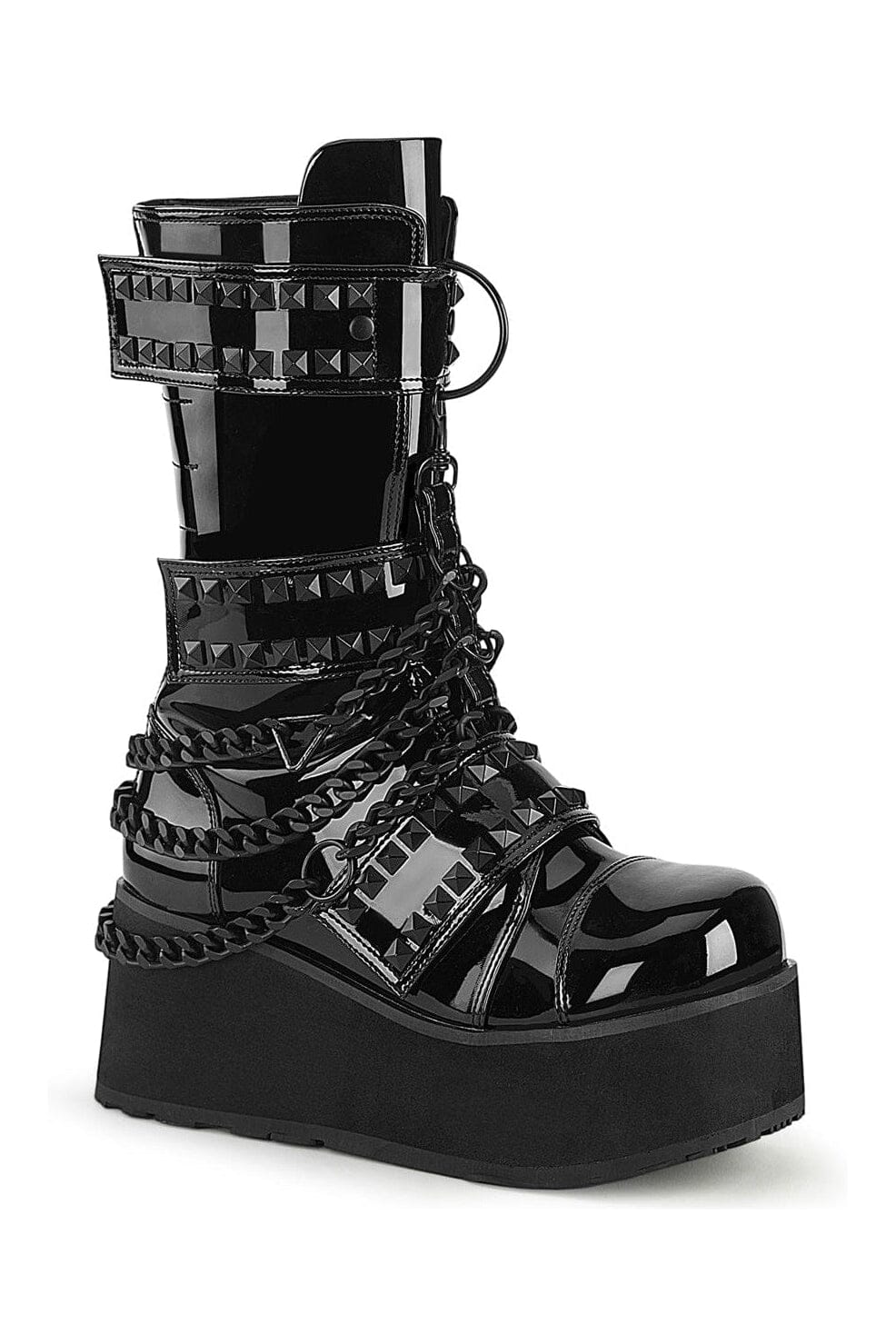 TRASHVILLE-138 Black Patent Knee Boot-Knee Boots-Demonia-Black-10-Patent-SEXYSHOES.COM