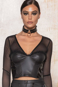Patrice Catanzaro Thunder Mesh Top in Black  from SexyShoes.com