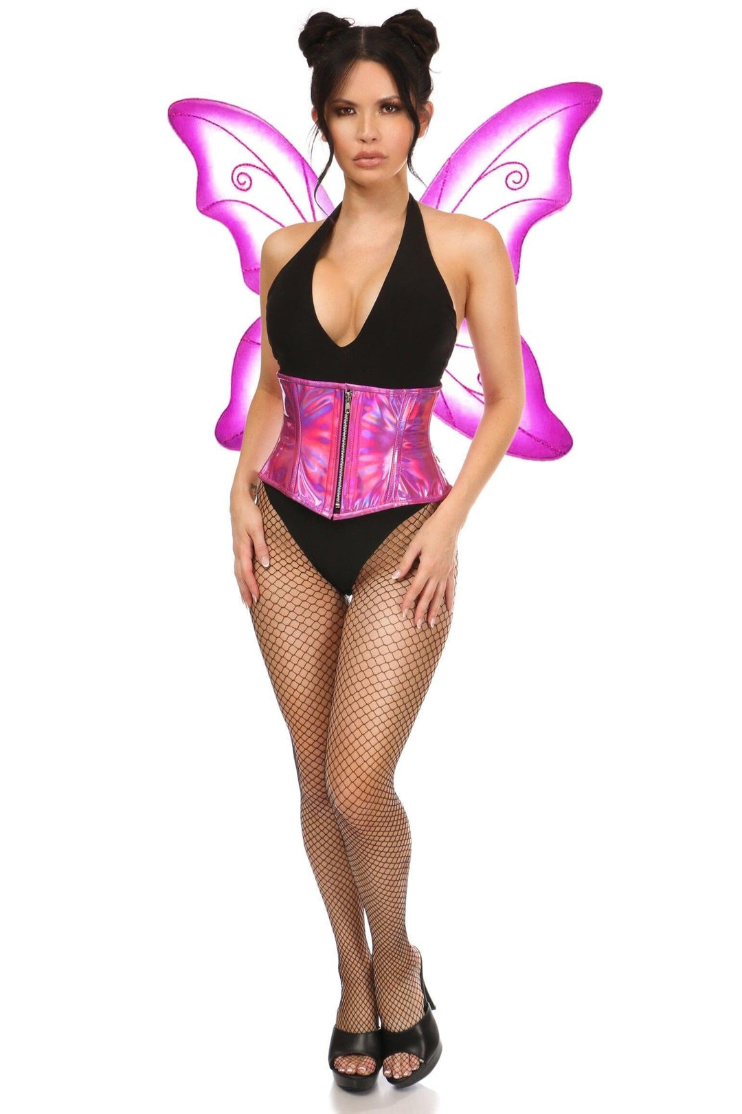 Top Drawer 2 PC Fuchsia Pixie Fairy Corset Costume-Fairytale Costumes-Daisy Corsets-Fucshia-2X-SEXYSHOES.COM