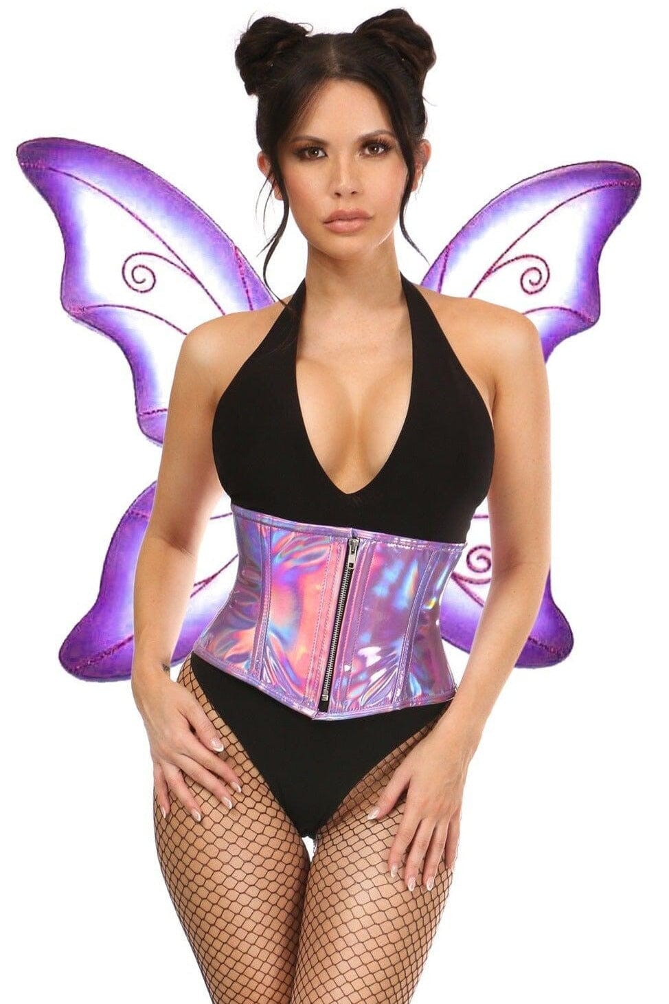 Top Drawer 2 PC Purple Pixie Fairy Corset Costume-Fairytale Costumes-Daisy Corsets-Purple-2X-SEXYSHOES.COM