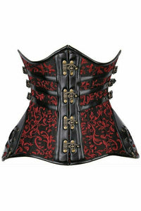 Daisy Corsets Top Drawer CURVY Steampunk Steel Double Boned Under Bust Corset in Black  from SexyShoes.com