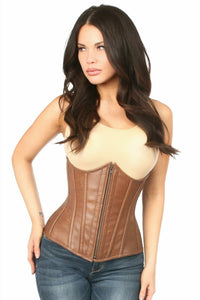 Daisy Corsets Top Drawer Faux Leather Underbust Corset in Black  from SexyShoes.com
