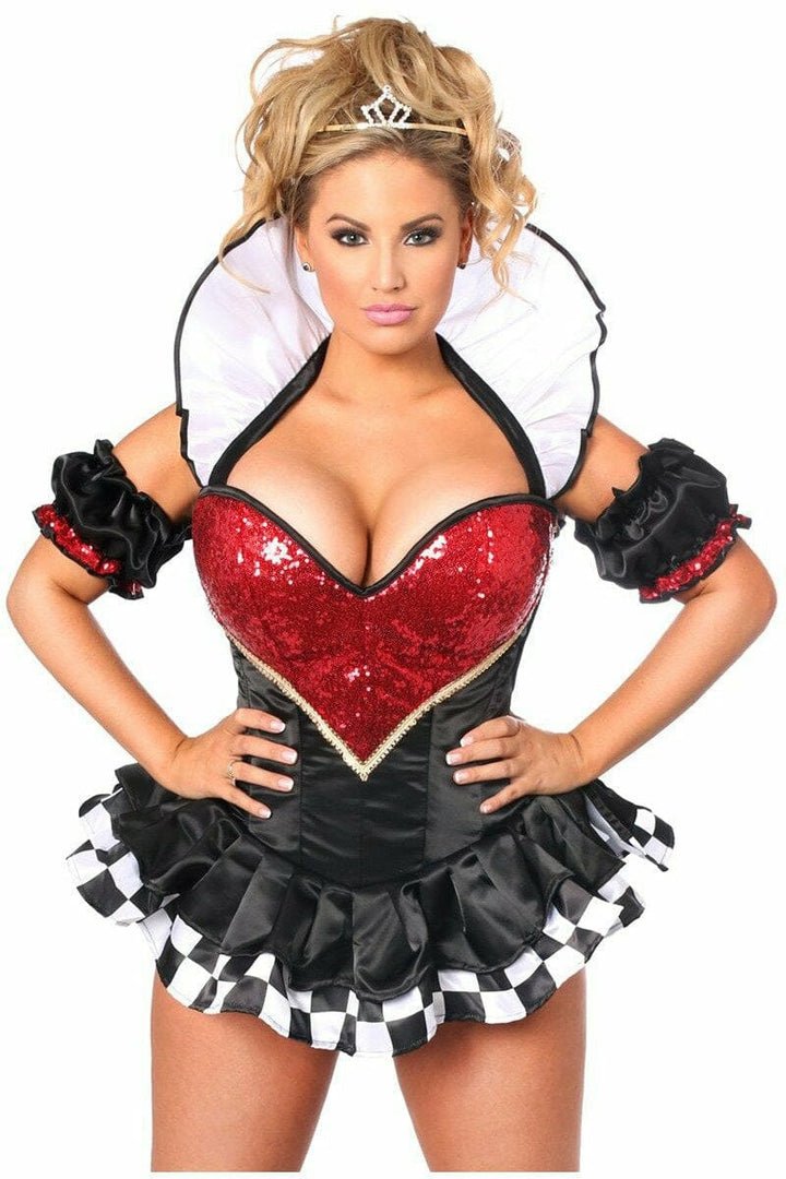 Top Drawer Royal Queen Premium Corset Costume-Fairytale Costumes-Daisy Corsets-Black-M-SEXYSHOES.COM