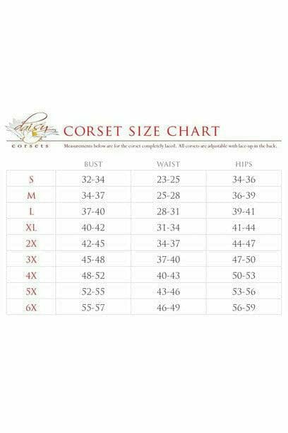 Daisy Corsets Top Drawer White Satin Double Steel Boned Curvy Cut Waist Cincher Corset w/Lace Up Sides in White 