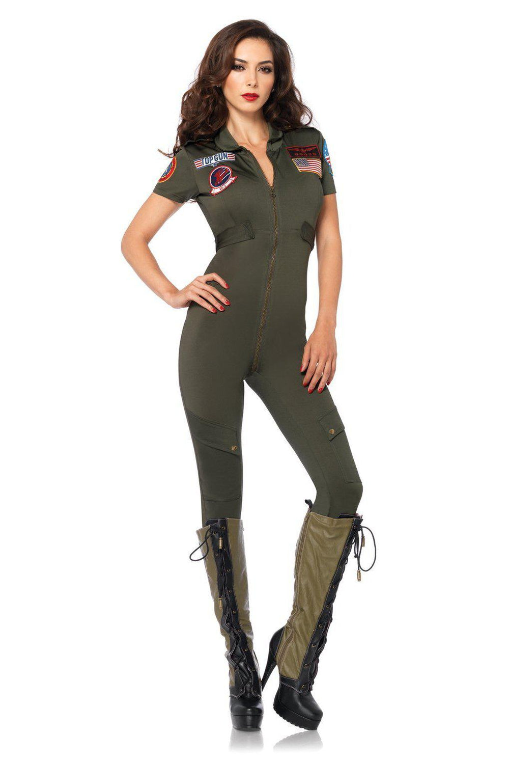 Top Gun Spandex Flight Suit-Military Costumes-Leg Avenue-SEXYSHOES.COM