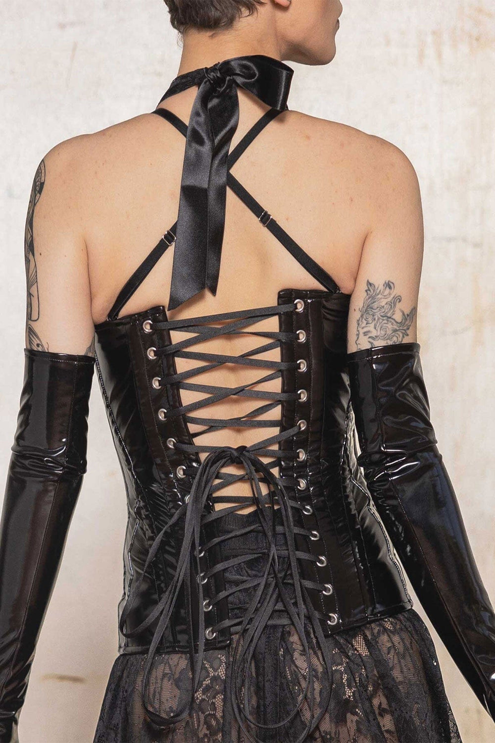 Patrice Catanzaro Turbulence Corset Vinyl in Black 