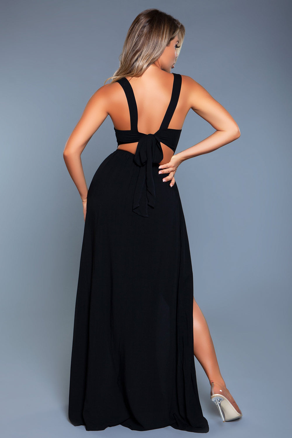 Twist Front Tie Back Maxi Dress-Beach Dresses-BeWicked-SEXYSHOES.COM