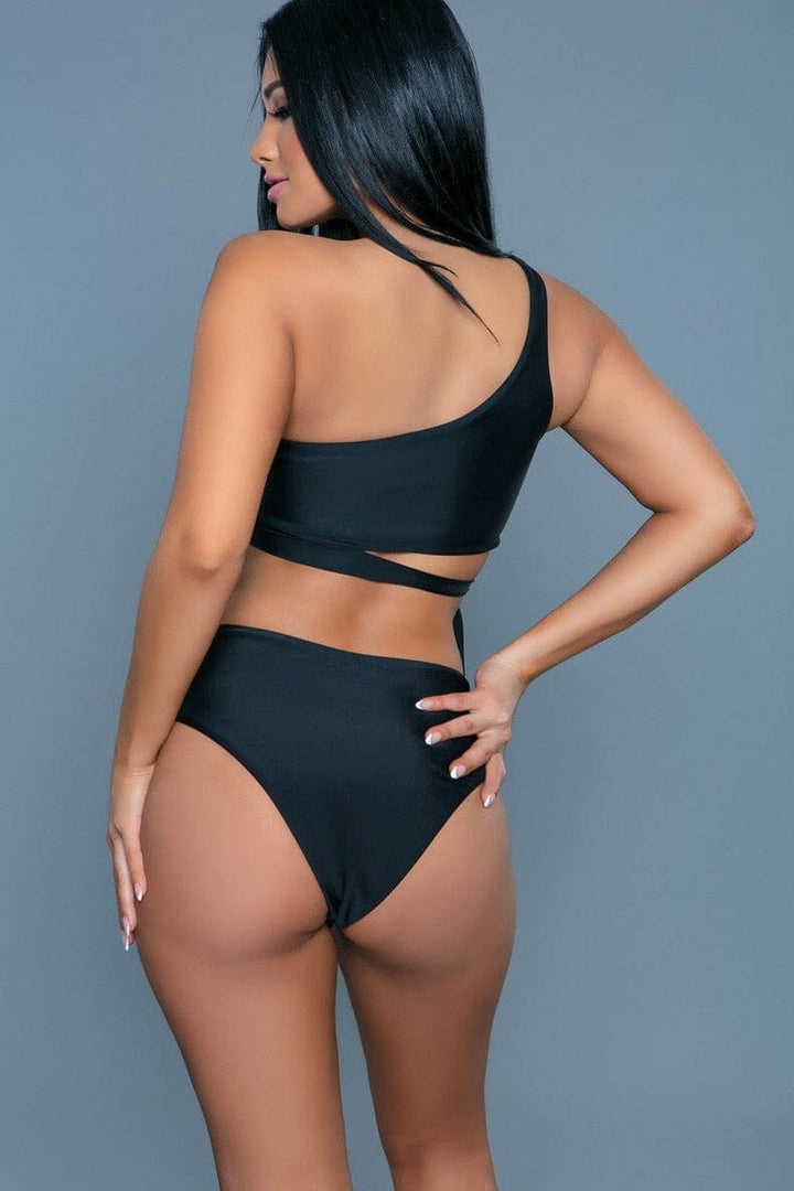 Two Piece Swimsuit With Tie Waist Top