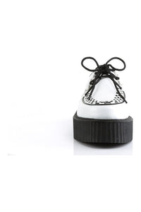 Demonia V-CREEPER-502 White Vegan Leather Creeper in White Vegan Leather