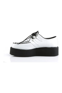 Demonia V-CREEPER-502 White Vegan Leather Creeper in White Vegan Leather