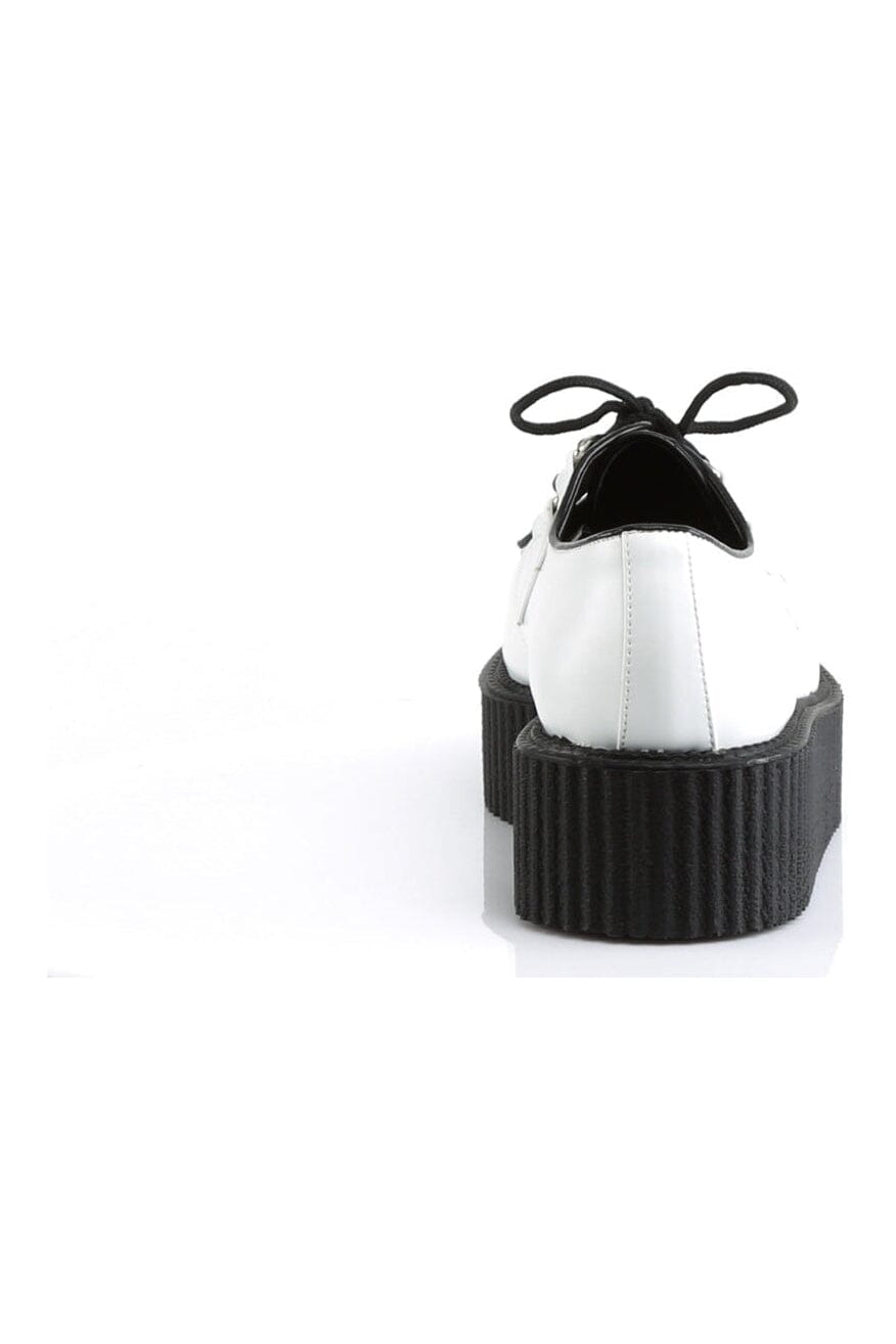 Demonia V-CREEPER-502 White Vegan Leather Creeper in White Vegan Leather