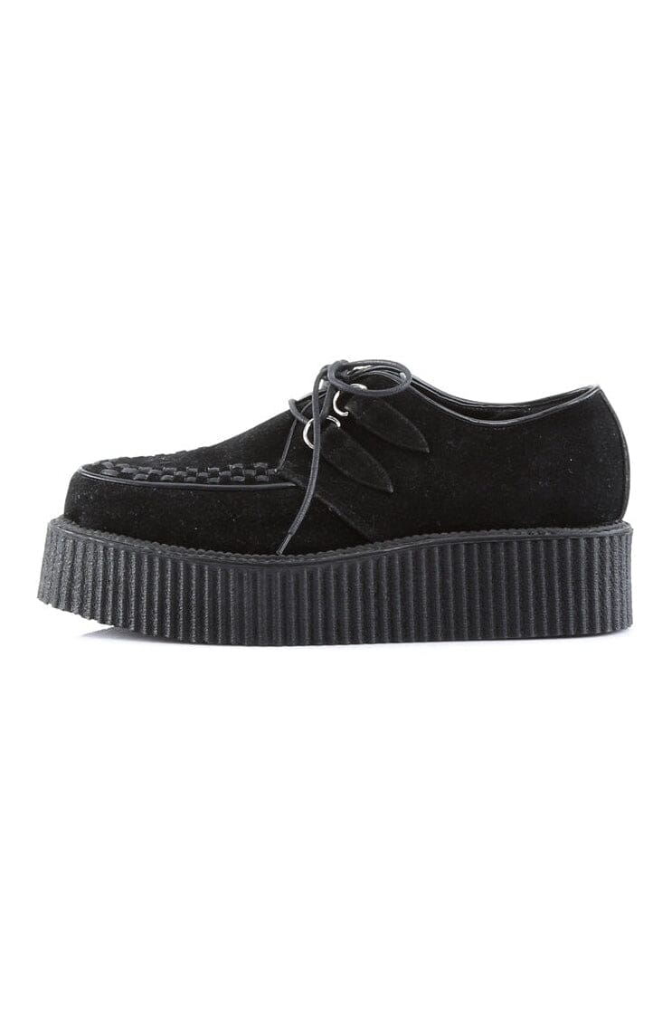 Demonia V-CREEPER-502S Black Vegan Leather Creeper in Black Vegan Leather