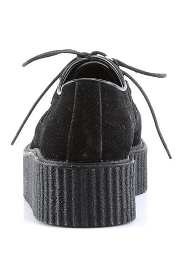 Demonia V-CREEPER-502S Black Vegan Leather Creeper in Black Vegan Leather