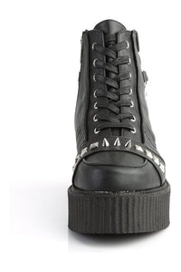 Demonia V-CREEPER-565 Black Vegan Leather Creeper in Black Vegan Leather