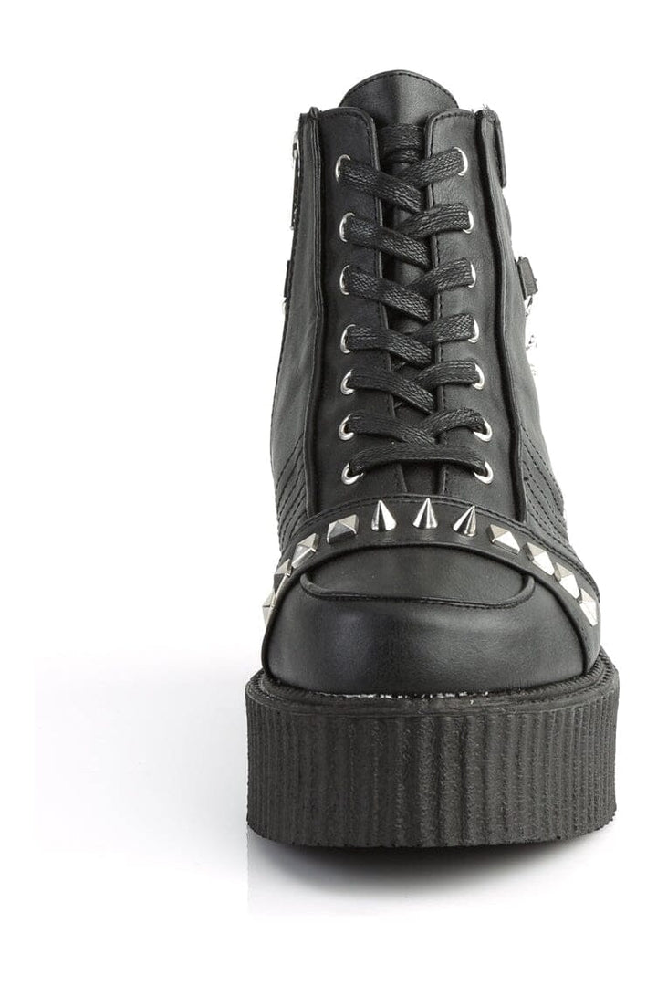 V-CREEPER-565 Black Vegan Leather Creeper