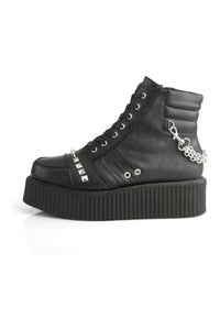 Demonia V-CREEPER-565 Black Vegan Leather Creeper in Black Vegan Leather