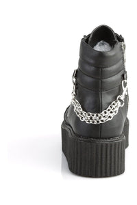 Demonia V-CREEPER-565 Black Vegan Leather Creeper in Black Vegan Leather