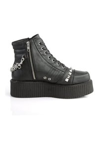 Demonia V-CREEPER-565 Black Vegan Leather Creeper in Black Vegan Leather