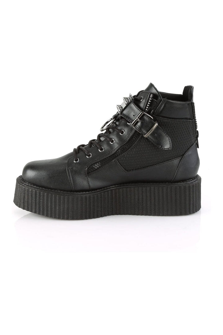 V-CREEPER-566 Black Vegan Leather Creeper-Creepers-Demonia-SEXYSHOES.COM