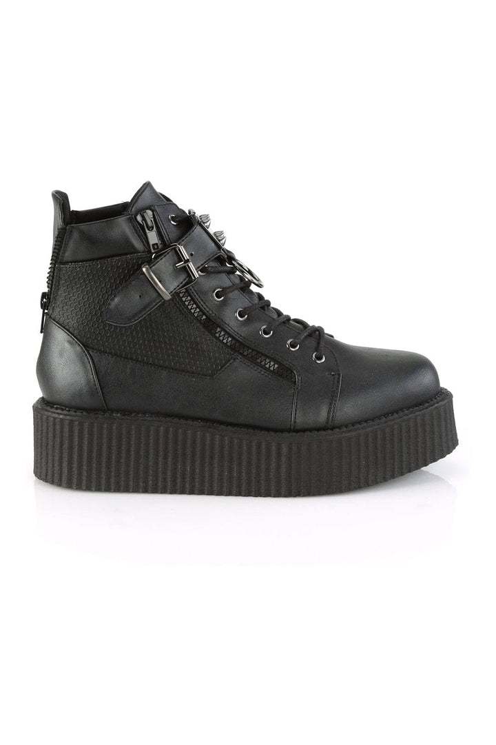 V-CREEPER-566 Black Vegan Leather Creeper-Creepers-Demonia-SEXYSHOES.COM