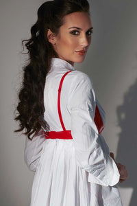 Patrice Catanzaro Vinyl Cupless Underwire Shelf Bra in Red 