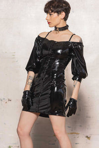 Patrice Catanzaro BRISE Vinyl Dress in Black  from SexyShoes.com