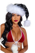 Vinyl & Faux Fur Santa Hat