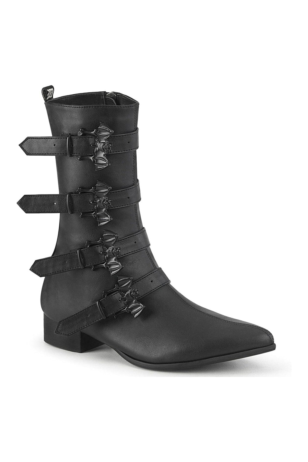 WARLOCK-110-B Black Vegan Leather Knee Boot-Knee Boots-Demonia-Black-10-Vegan Leather-SEXYSHOES.COM