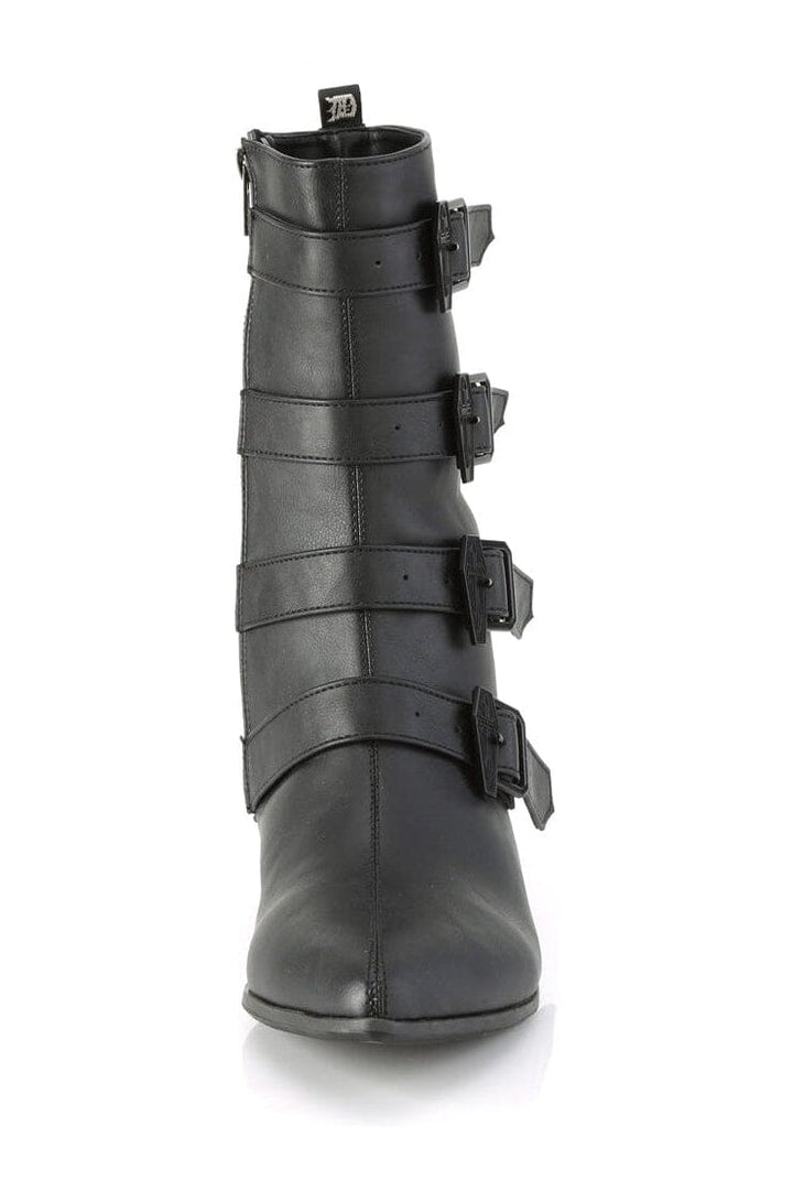 WARLOCK-110-C Black Vegan Leather Knee Boot-Knee Boots-Demonia-SEXYSHOES.COM