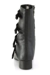 Demonia WARLOCK-110-C Black Vegan Leather Knee Boot in Black Vegan Leather