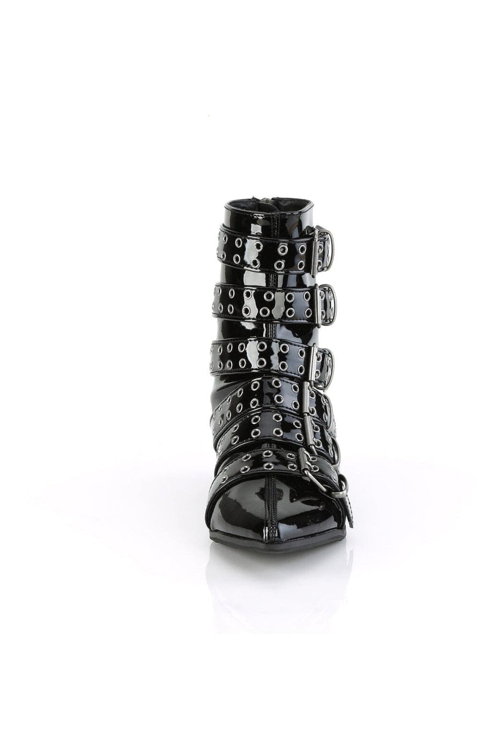 Demonia WARLOCK-70 Black Patent Knee Boot in Black Patent