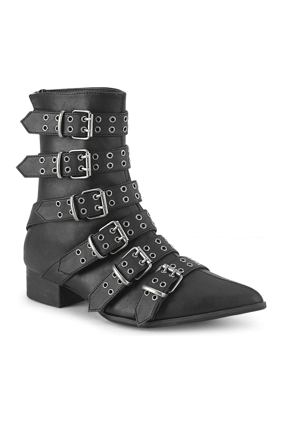 WARLOCK-70 Black Vegan Leather Knee Boot-Knee Boots-Demonia-Black-10-Vegan Leather-SEXYSHOES.COM