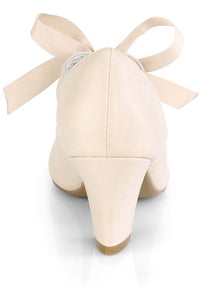 Pin Up Couture WIGGLE-32 Pump in Nude Faux Leather