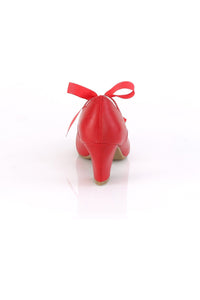 Pin Up Couture WIGGLE-32 Pump in Red Faux Leather