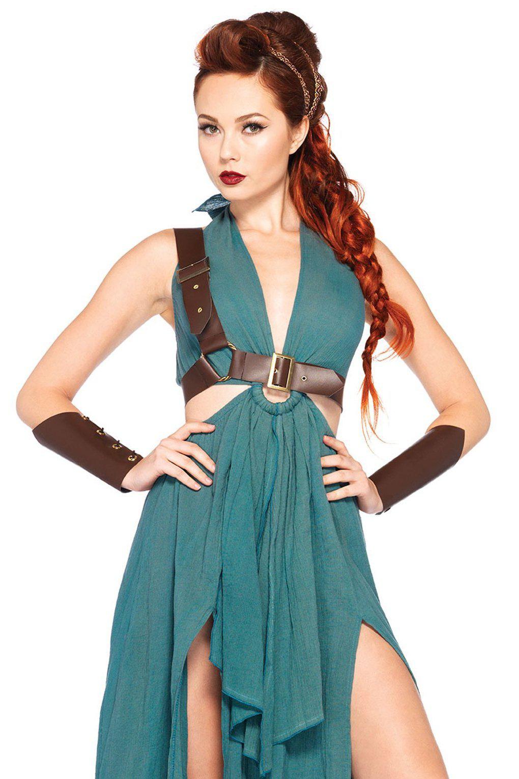 Leg Avenue Warrior Maiden Costume in Green  from SexyShoes.com